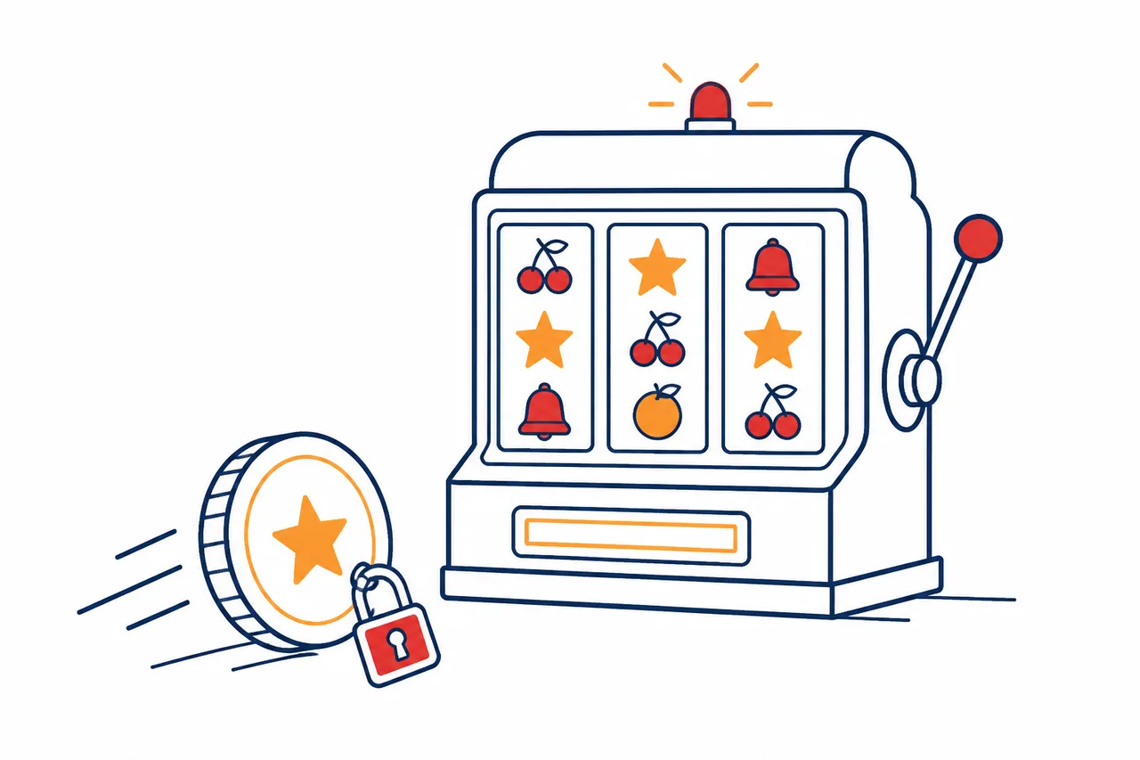 Free spin token locked to a single pokie machine